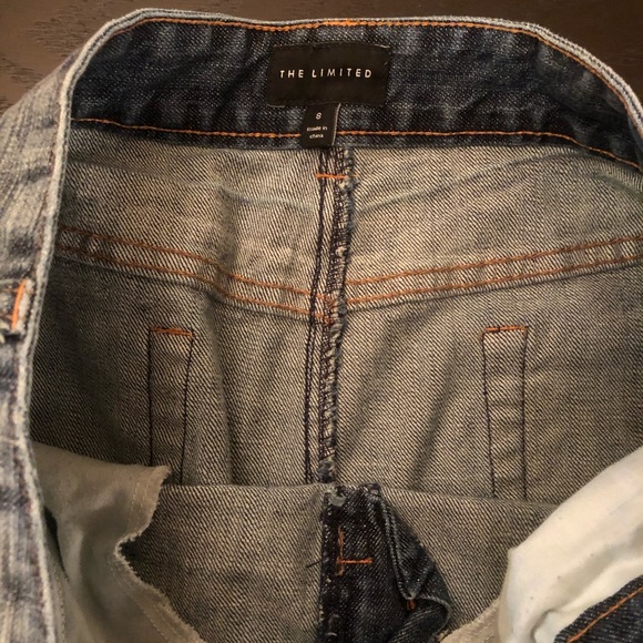 The Limited Denim skirt w/ Lace Trim - Picture 4 of 5